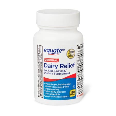 Picture of Equate Dairy Relief Caplets, Original, 120ct