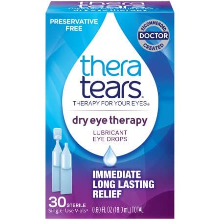 Picture of TheraTears Preservative-Free Dry Eye Therapy Lubricating Eye Drops, Single-Use Vials, 30ct