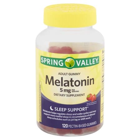 Picture of Spring Valley Melatonin Supplement Gummies, Strawberry, 5mg, 120ct