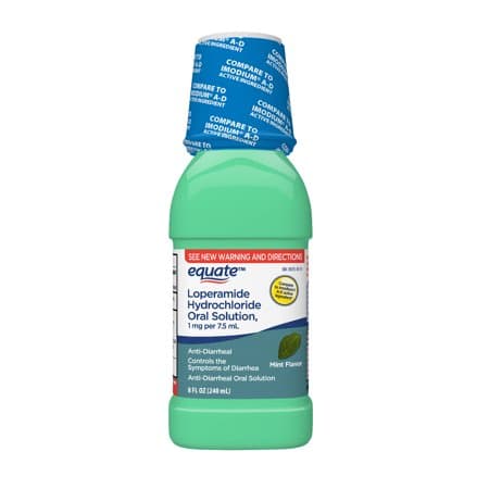 Picture of Equate Loperamide Hydrochloride Oral Anti-Diarrheal Liquid, Mint, 8fl oz