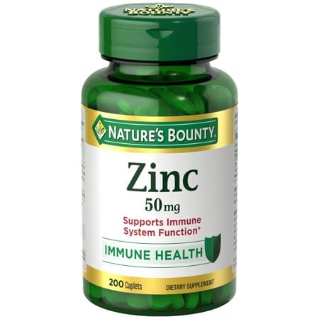 Picture of Nature's Bounty Zinc 50 mg, Supports Immune System Caplets, 200 Ct