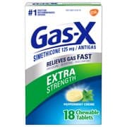 Picture of Gas-X Extra Strength Gas Relief Chewable Tablets, Peppermint Creme, 18 Count