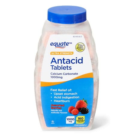 Picture of Equate Ultra-Strength Antacid Tablets, 1000 mg, Assorted Berries, 160 Count