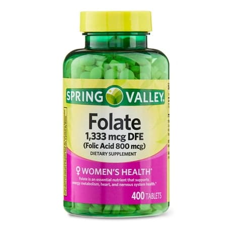 Picture of Spring Valley Folate Dietary Supplement, 1,333 mcg DFE, 400 Count