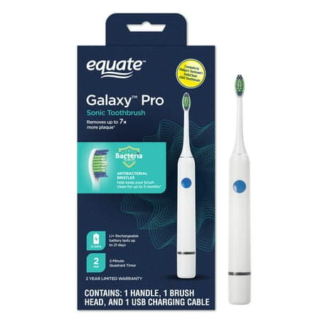 Picture of Equate Galaxy Pro Sonic Electric Toothbrush, Rechargeable, Bacteria Defense Bristles