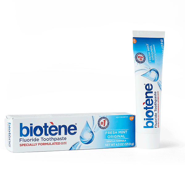 Picture of Biotene Fluoride Toothpaste for Dry Mouth Symptoms and Bad Breath, Fresh Mint - 4.3 oz