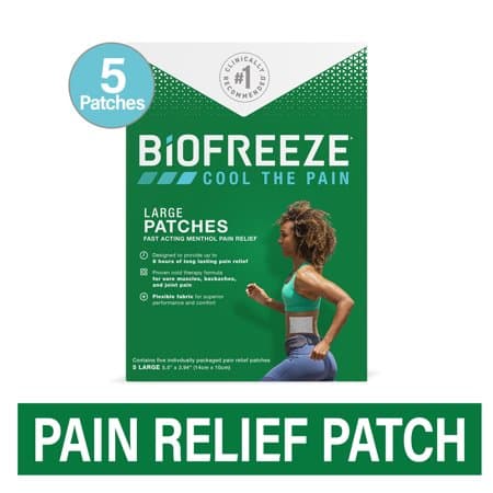 Picture of Biofreeze Menthol Pain Relieving Patches, 5.5" x 3.94", 5ct