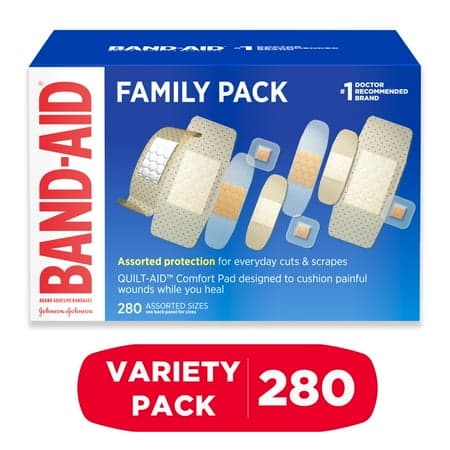 Picture of Band-Aid Brand Adhesive Sterile Bandage Variety Pack, Assorted, 280 Ct
