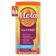 Picture of Metamucil Fiber Supplement 4-in-1, Psyllium Fiber Powder for Digestive Health, Orange, 114 Servings