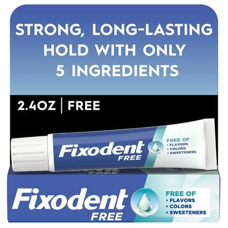 Picture of Fixodent Complete Free Denture Adhesive Cream, 2.4 oz