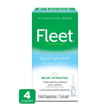 Picture of Fleet Adults' Liquid Glycerin Suppositories, 7.5mL, 4ct