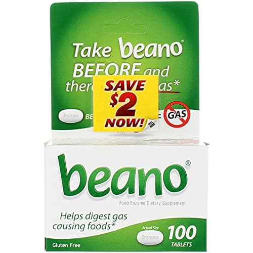 Picture of Beano Extra Strength Gas Prevention and Digestive Enzyme Supplement Tablets, 100ct