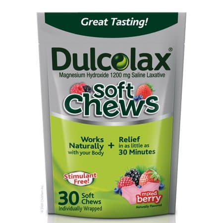 Picture of Dulcolax Gentle Constipation Relief Laxative Soft Chews, Mixed Berry, 30ct