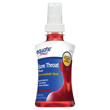 Picture of Equate Sore Throat Oral Anesthetic Spray, Cherry Flavor, 6 fl oz
