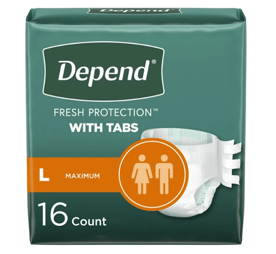 Picture of Depend Unisex Fresh Protection Incontinence Underwear with Tabs, Maximum Absorbency, L