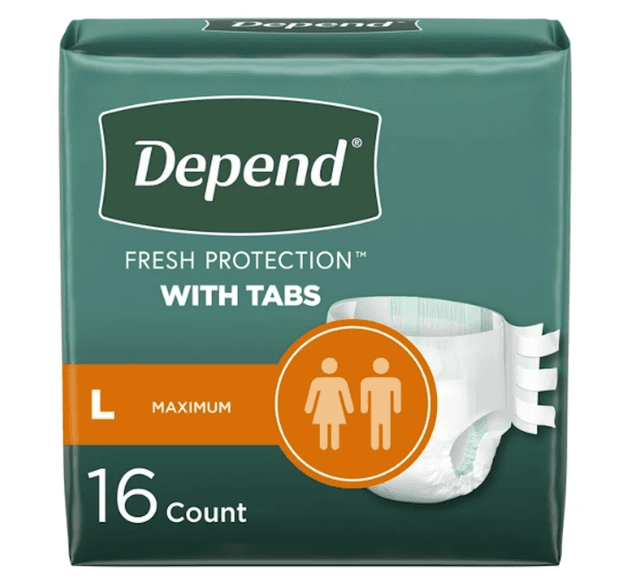 Picture of Depend Unisex Fresh Protection Incontinence Underwear with Tabs, Maximum Absorbency, L