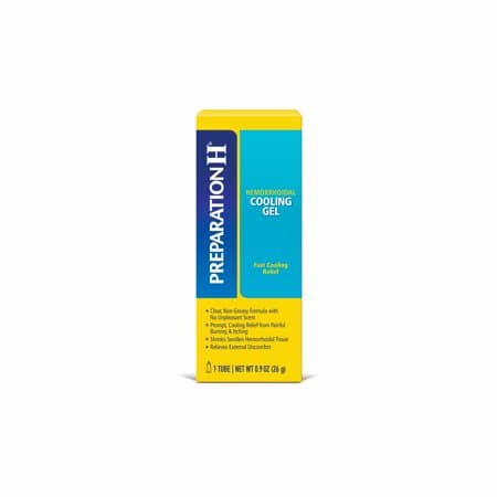 Picture of Preparation H Hemorrhoid Symptom Treatment Cooling Gel, Fast Discomfort Relief With Vitamin E and Aloe, Tube (0.9 Ounce)
