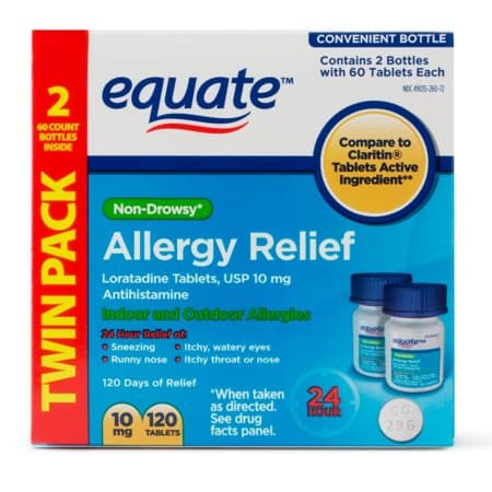 Picture of Allergy Relief Loratadine Antihistamine Tablets, 10mg, 120ct