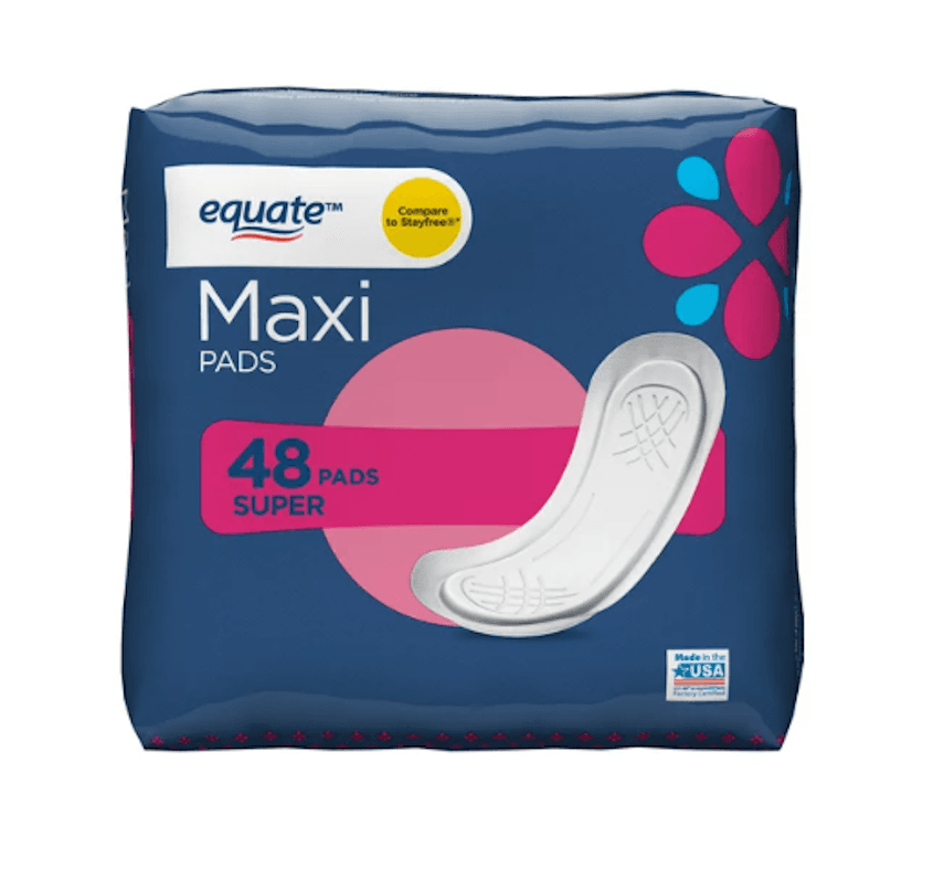 Picture of Equate Maxi Pads, Super Absorbency, 48ct