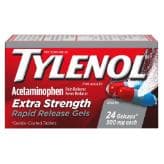 Picture of Tylenol Extra Strength Pain Reliever and Fever Reducer Acetaminophen Rapid-Release Gels, 500mg, 24ct