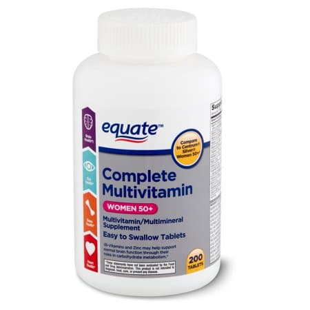 Picture of Equate Women's 50+ Complete Multivitamin, Multimineral Supplement Tablets, 200ct