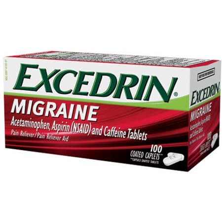 Picture of Excedrin Migraine Relief Acetaminophen, Aspirin and Caffeine Caplets, 100 Count