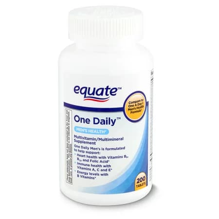 Picture of Equate Men's One Daily Multivitamin and Multimineral Supplement Tablets, 200ct
