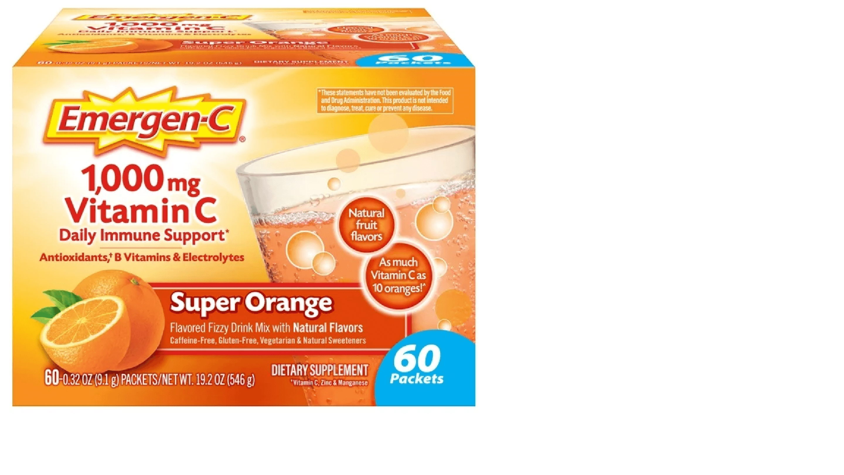 Picture of Emergen-C Vitamin C Supplement Powder for Immune Support, 1000mg, 60ct