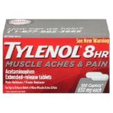 Picture of Tylenol 8hr Pain Reliever and Fever Reducer Acetaminophen Extended-Release Tablets, 650mg, 100ct
