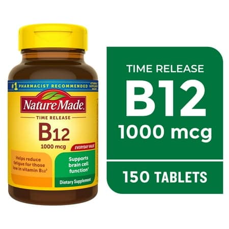 Picture of Nature Made Vitamin B12 1000 mcg Time Release Tablets, Dietary Supplement, 150 Count