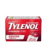 Picture of Tylenol Extra Strength Coated Tablets with Acetaminophen 500mg, 24 ct