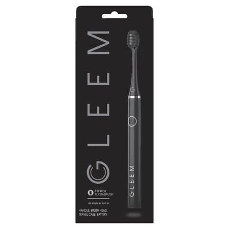 Picture of Gleem Electric Toothbrush, Battery Powered, Soft, Black