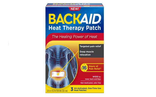 Picture of Backaid 16hr Heat Therapy Patches for Lower Back and Hip Pain Relief, 4" x 10", 3ct