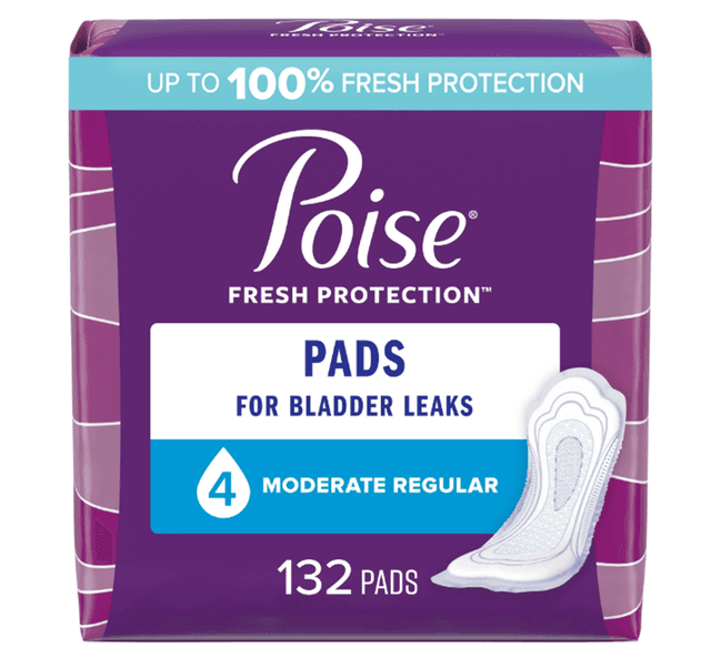 Picture of Poise Women's Incontinence Pads, Moderate Absorbency, Regular, 132ct