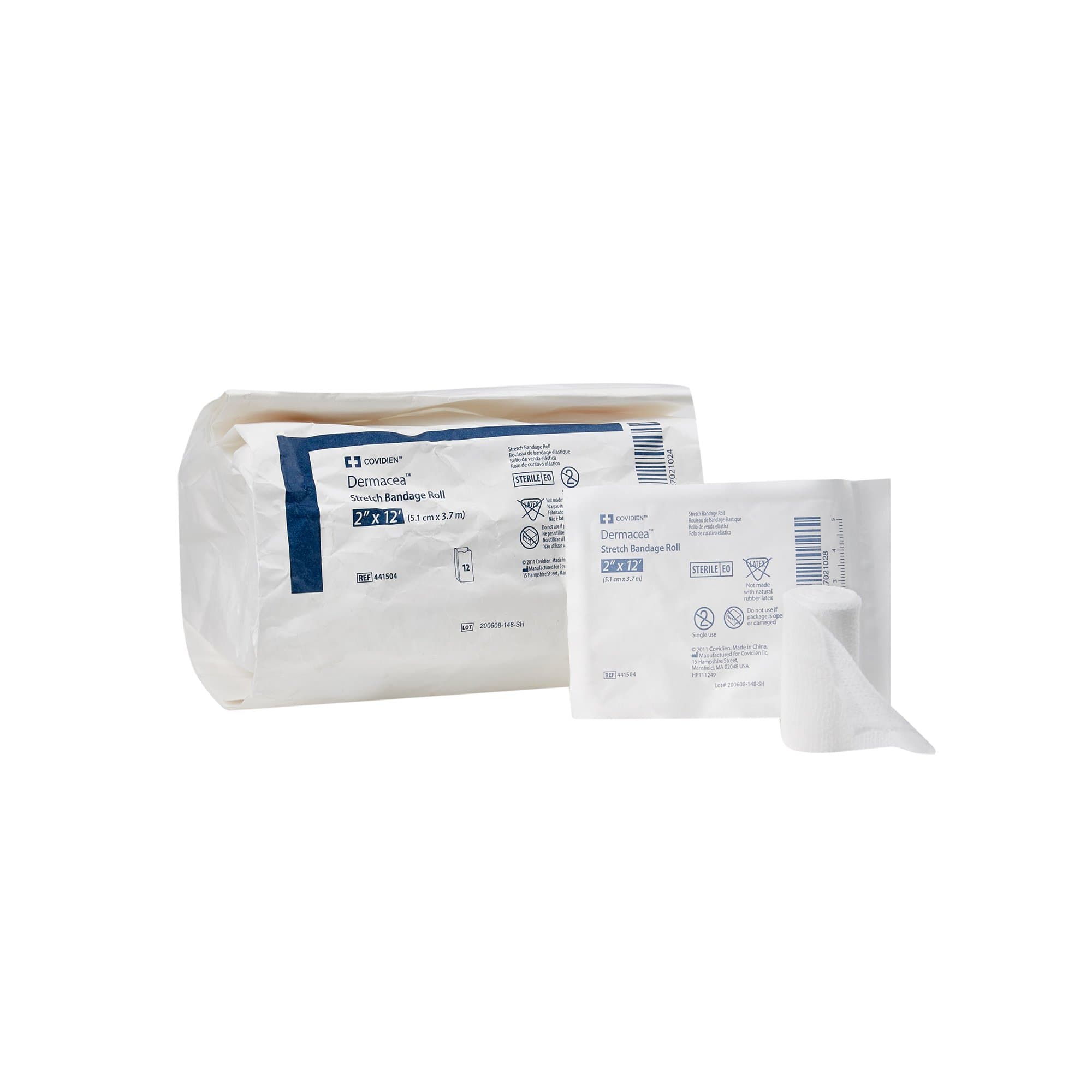 Picture of DermaceaTM Sterile Conforming Bandage, 2 Inch x 4 Yard, 1-Ply