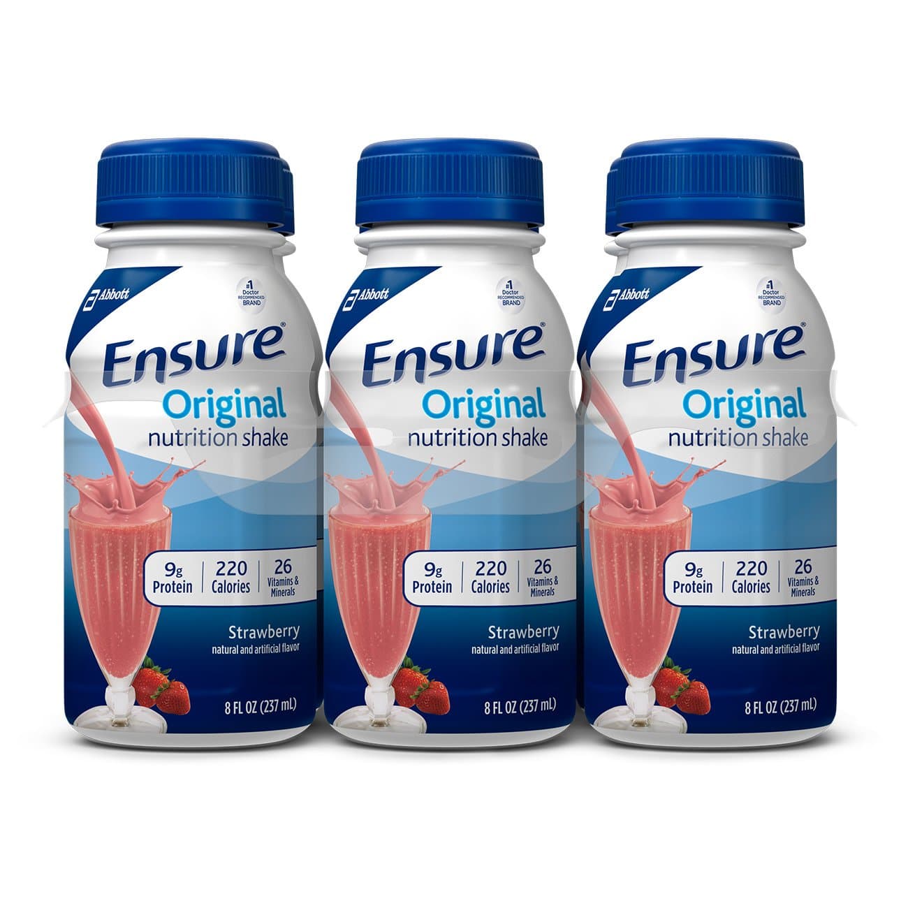 Picture of Ensure Original Nutrition Shake, Strawberry, 8-ounce bottle