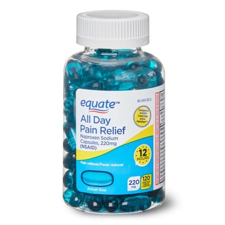 Picture of Equate Naproxen Sodium All Day Pain Relief Liquid Gels, 220 mg, 120 Count