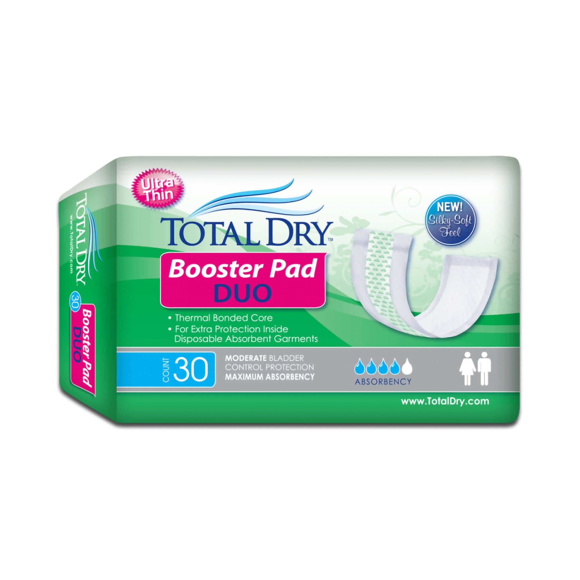 Picture of TotalDryTM Duo Maximum Absorbency Incontinence Booster Pad, 12-Inch Length