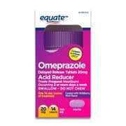 Picture of Equate Omeprazole Delayed-Release Acid Reducer Tablets, Wildberry Mint Flavor, 20mg, 14 Count