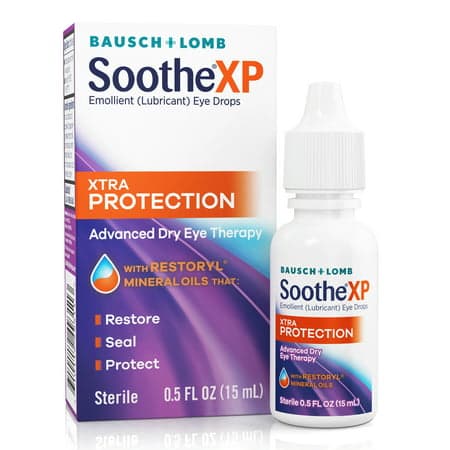 Picture of SootheXP Eye Drops for Dry Eye Symptoms, Xtra Protection Lubricating Eye Drops from Bausch + Lomb, 0.5 FL OZ (15 mL)