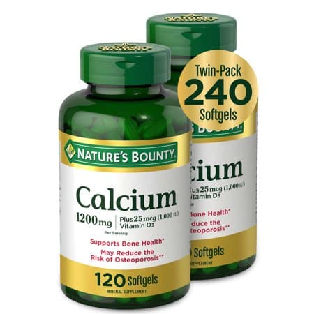 Picture of Nature's Bounty Calcium With Vitamin D3 Softgels, 1200Mg, 240 Ct, 2 Pack