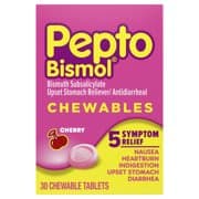Picture of Pepto-Bismol Pepto Bismol Chewable Tablets for Nausea, Heartburn, Indigestion, Upset Stomach, Pepto