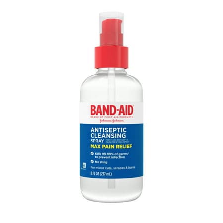 Picture of Band-Aid Pain Relieving Antiseptic Cleansing Spray, 8fl oz
