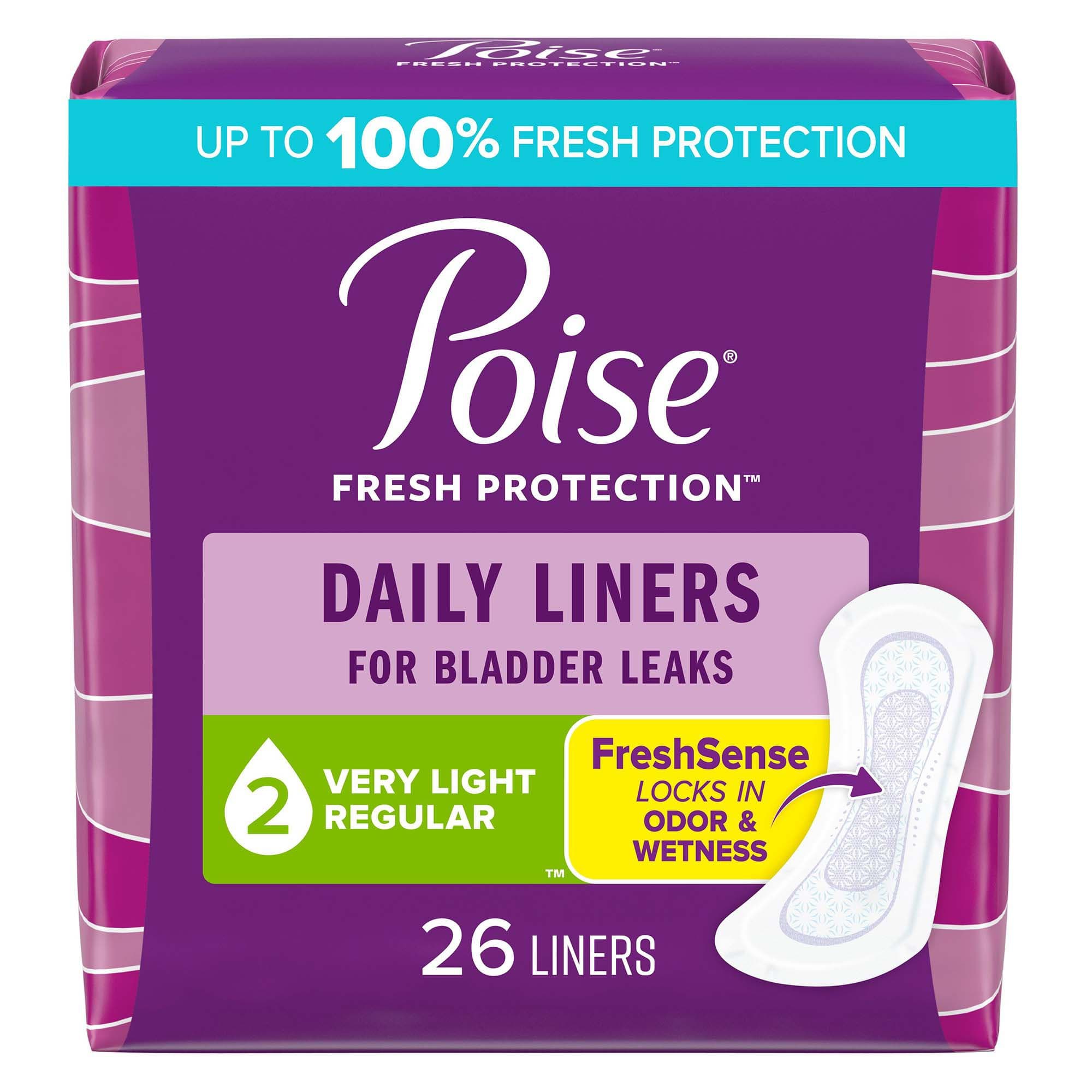 Picture of Poise Bladder Control Pads, Light Absorbency, 7.5 Inch Length