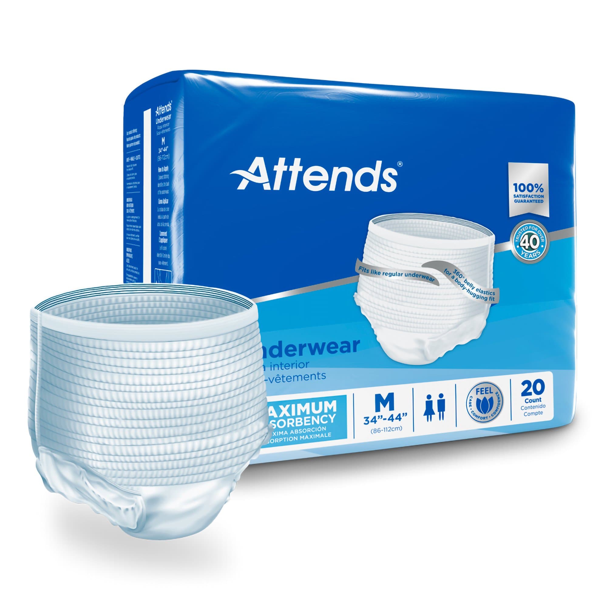 Picture of Attends Extra Absorbency Underwear, Medium