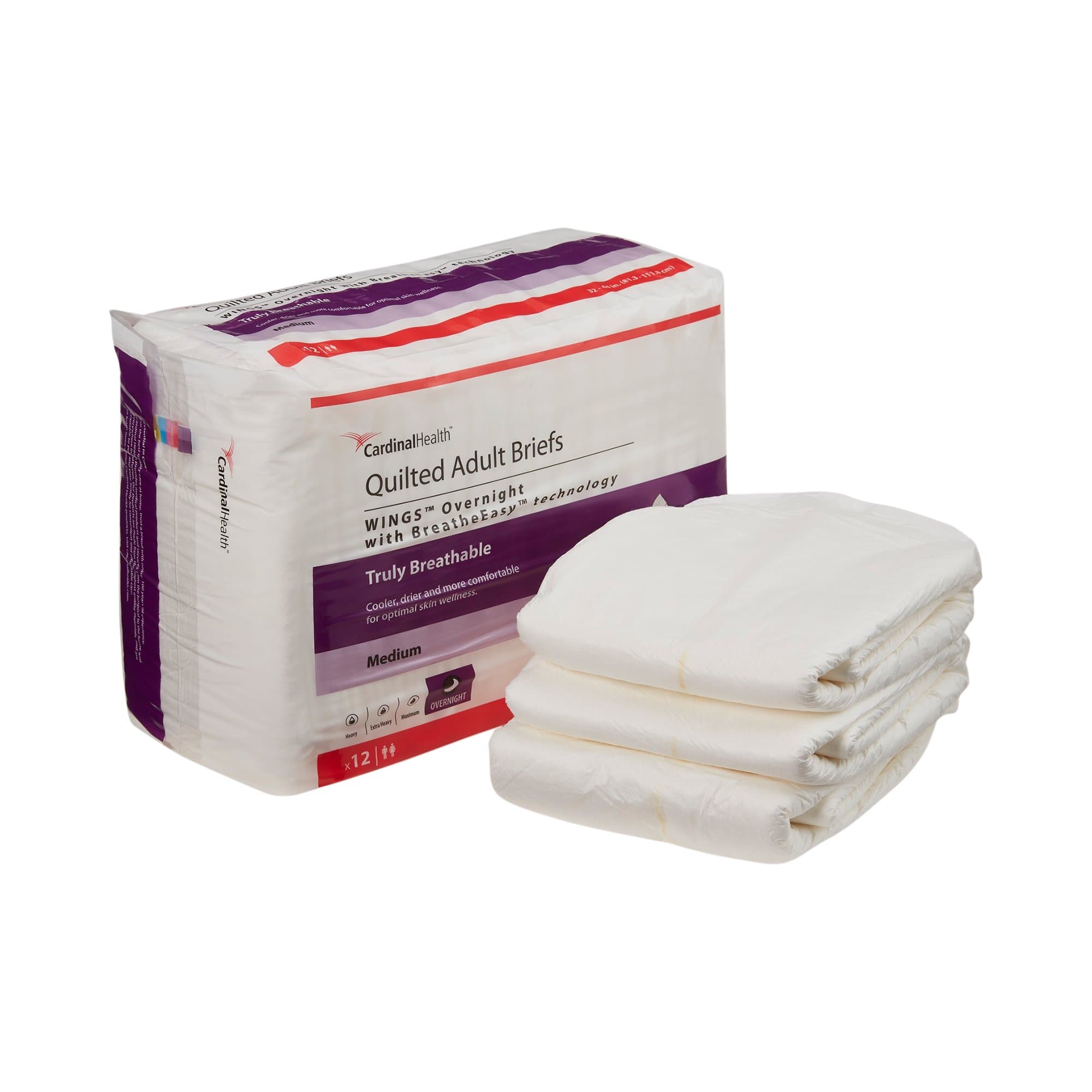 Picture of WingsTM Overnight Quilted Incontinence Brief, Medium