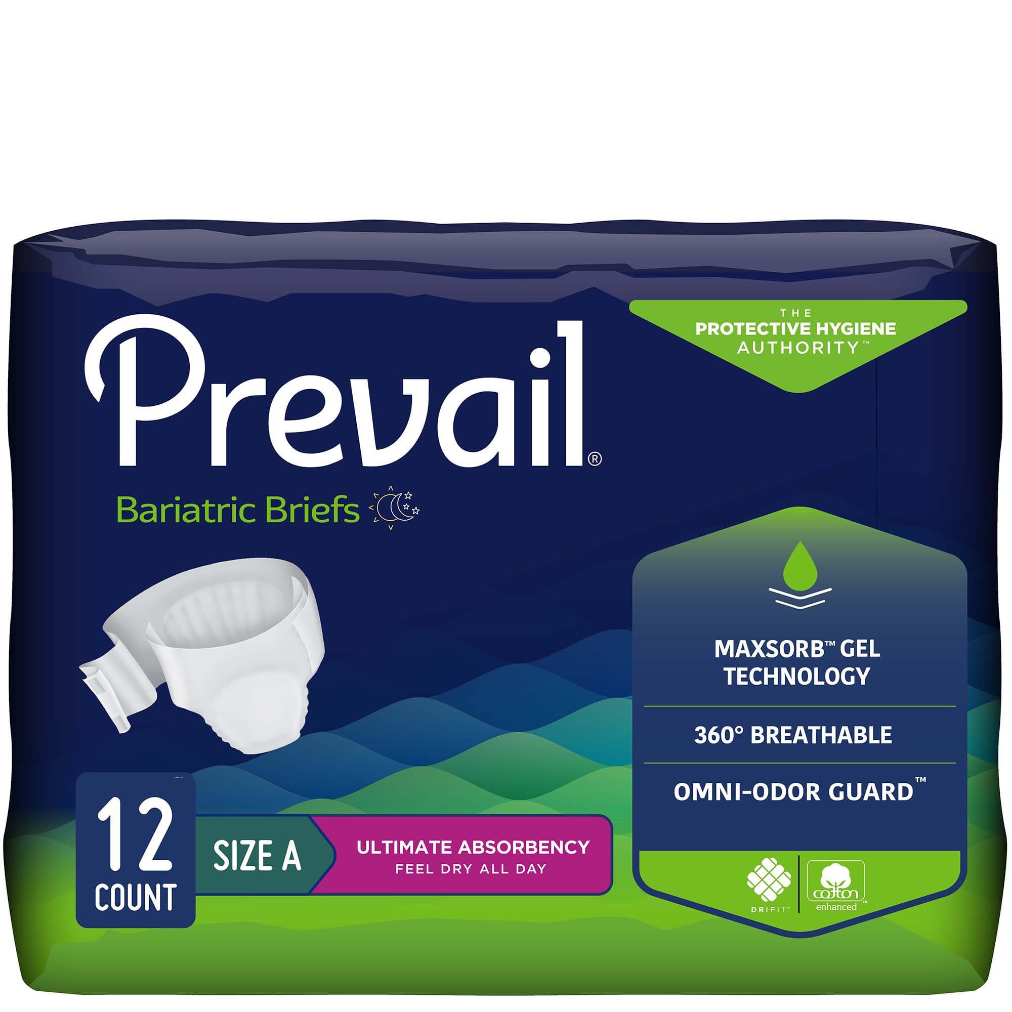 Picture of Prevail Bariatric Ultimate Absorbency Incontinence Brief, Size A