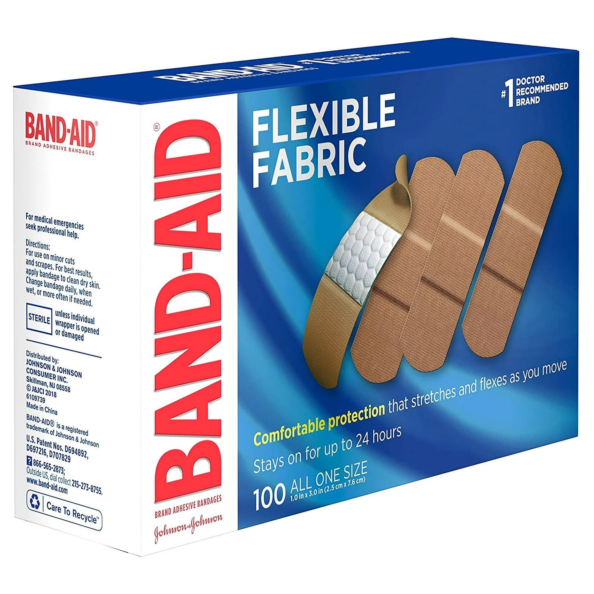 Picture of Band-Aid Flexible Fabric Tan Adhesive Strip, 1 x 3 Inch