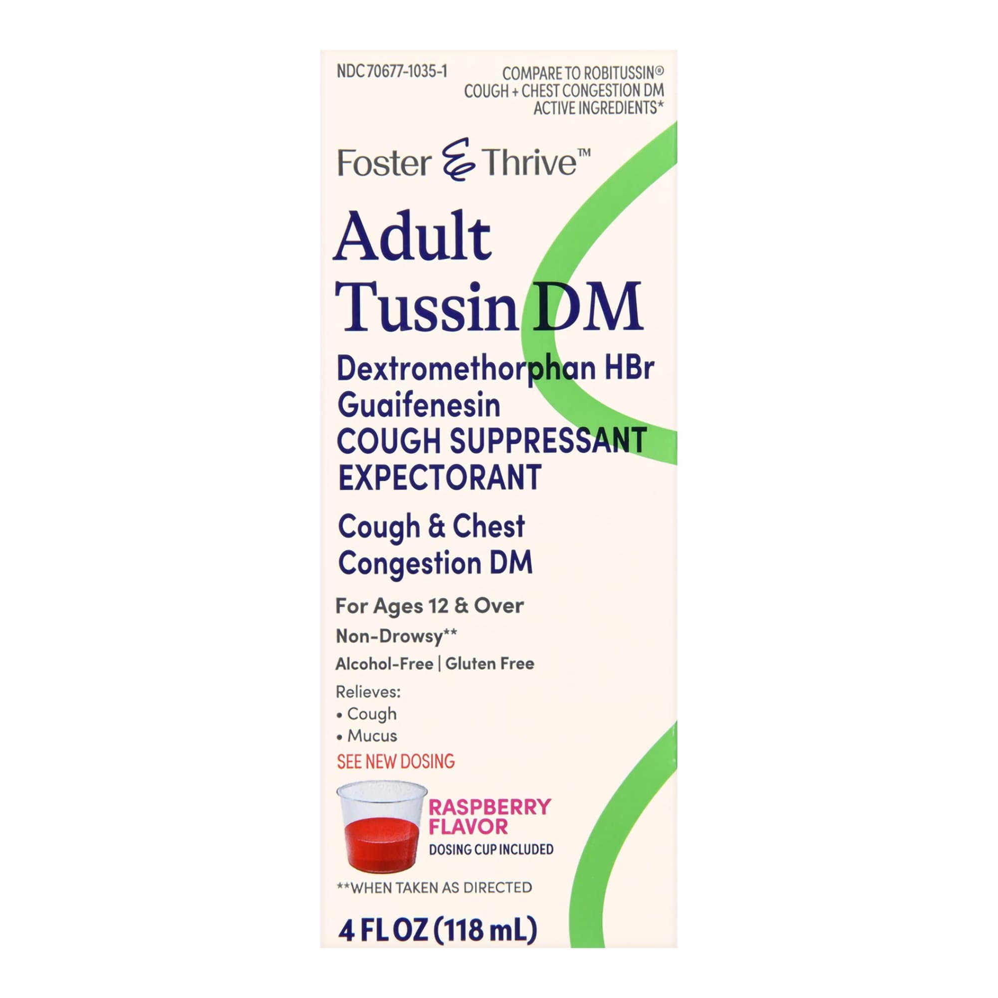 Picture of Foster & ThriveTM Adult Tussin DM Liquid, Raspberry Flavor