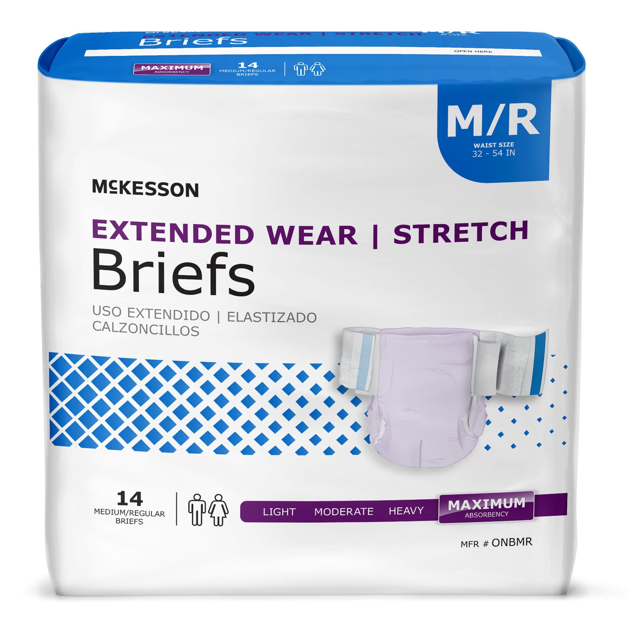 Picture of McKesson Extended Wear Maximum Absorbency Incontinence Brief, Medium